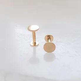 14K Gold Flat Back Studs
