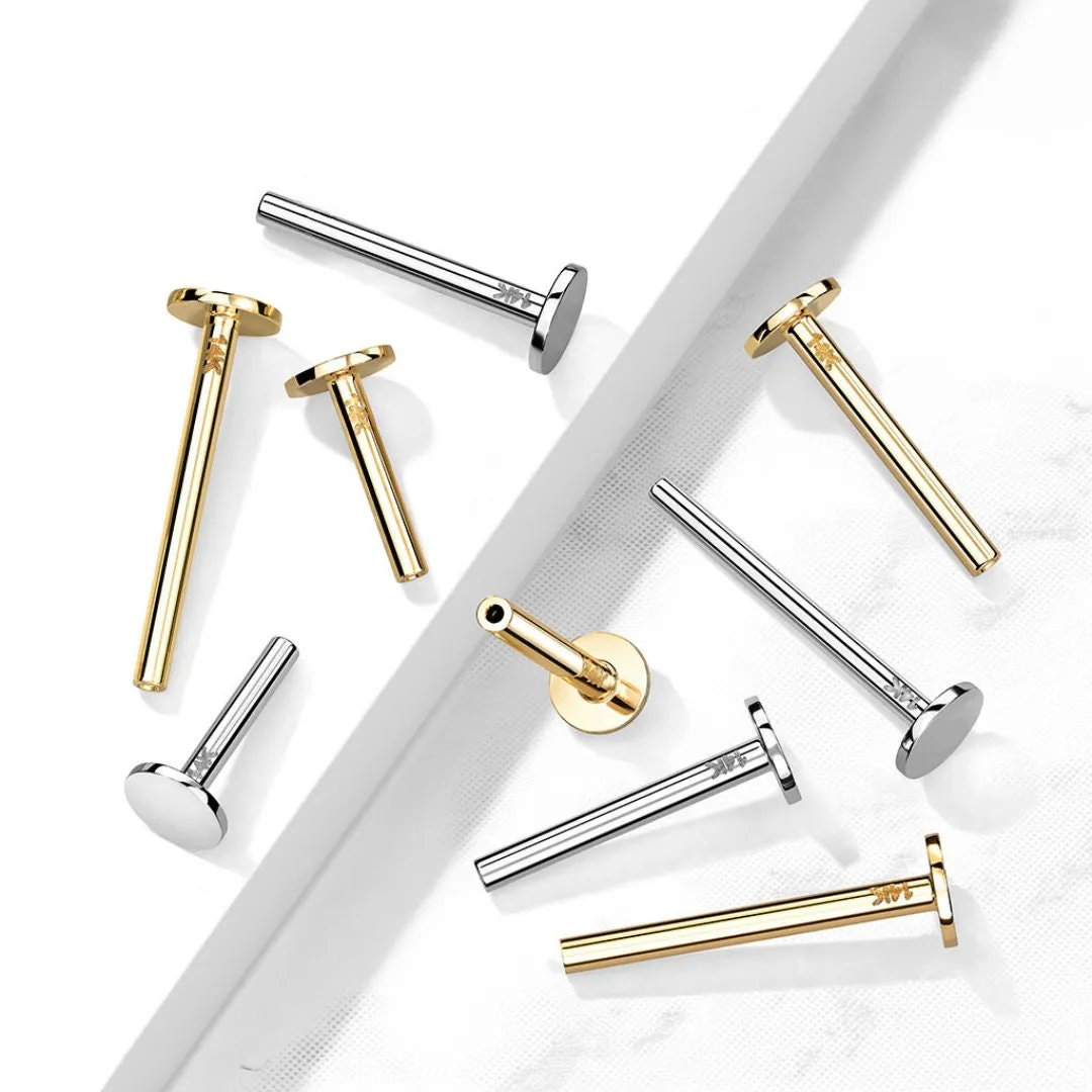 14K Gold Flat Back Studs