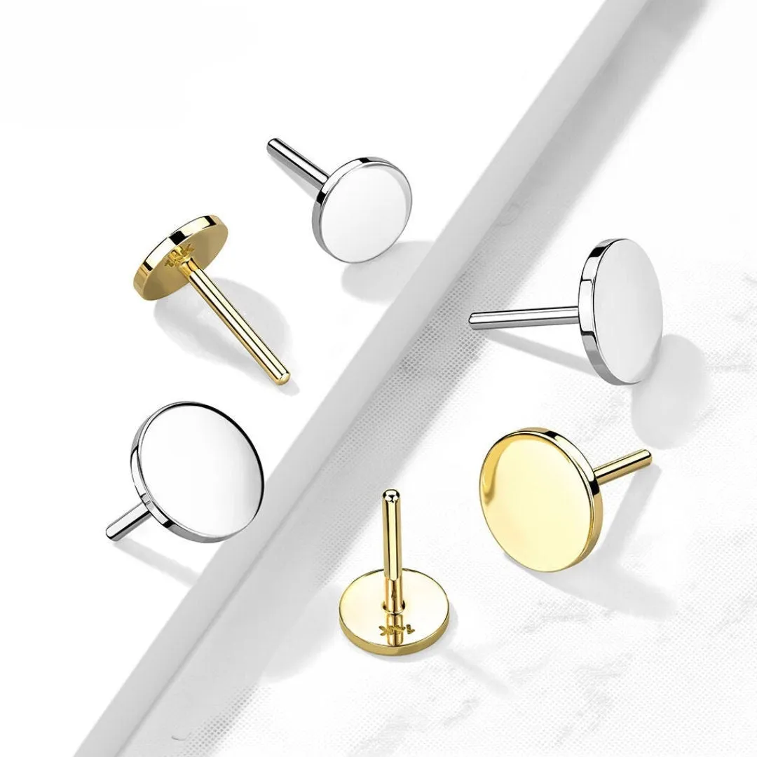 14K Gold Flat Back Studs