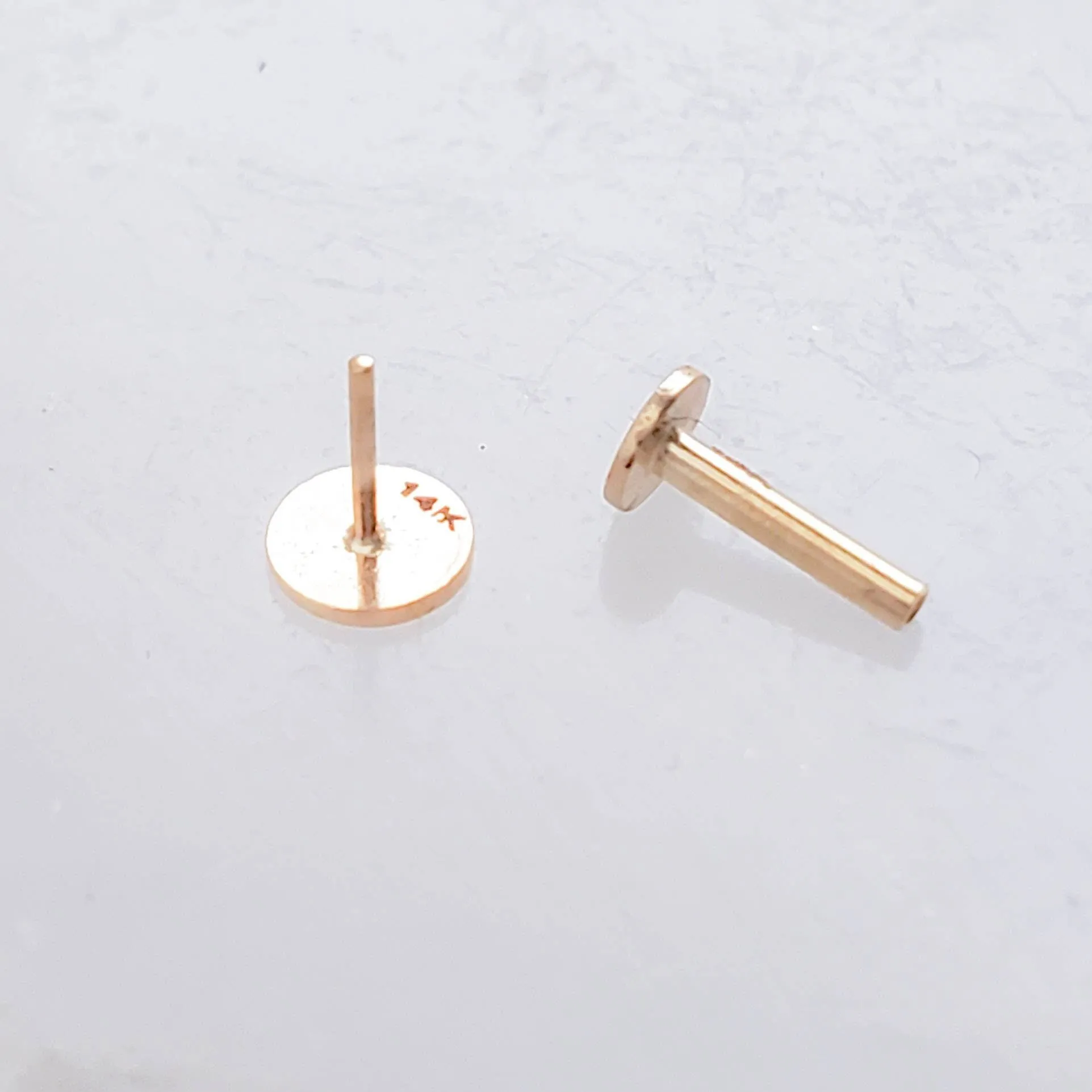 14K Gold Flat Back Studs