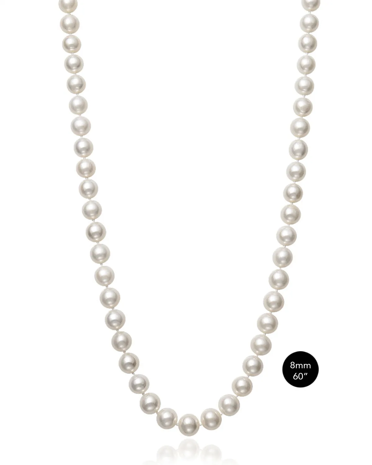 60"L Classic Strand with Matching Stud Earrings