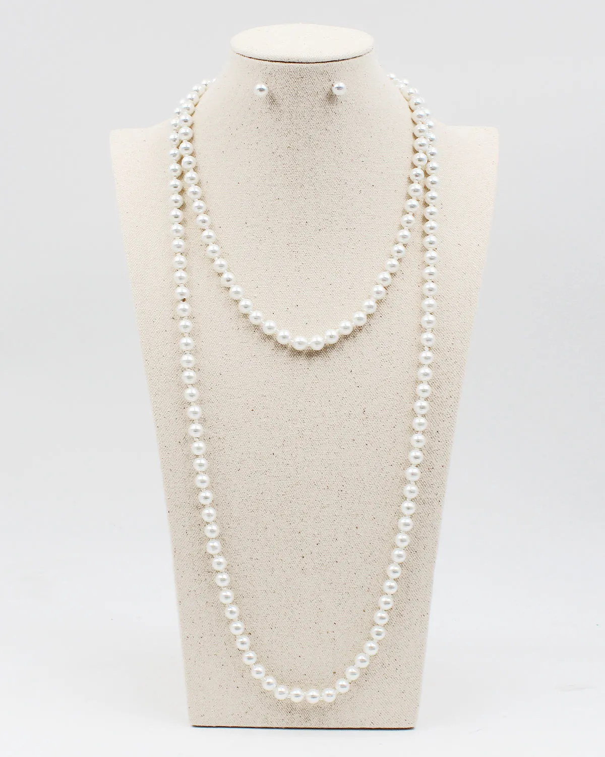 60"L Classic Strand with Matching Stud Earrings