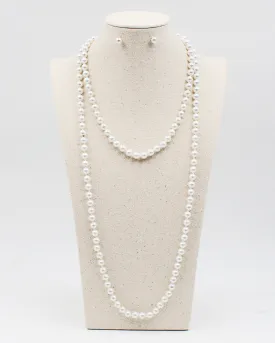 60"L Classic Strand with Matching Stud Earrings