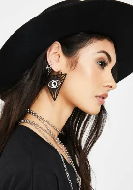 All Seeing Eye Drop Earrings