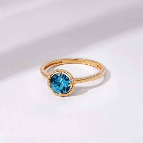 Amazon Essentials 10k Gold Imported Infinite Elements Crystal February Birthstone Ring, Size 7 (previously Amazon Collection)