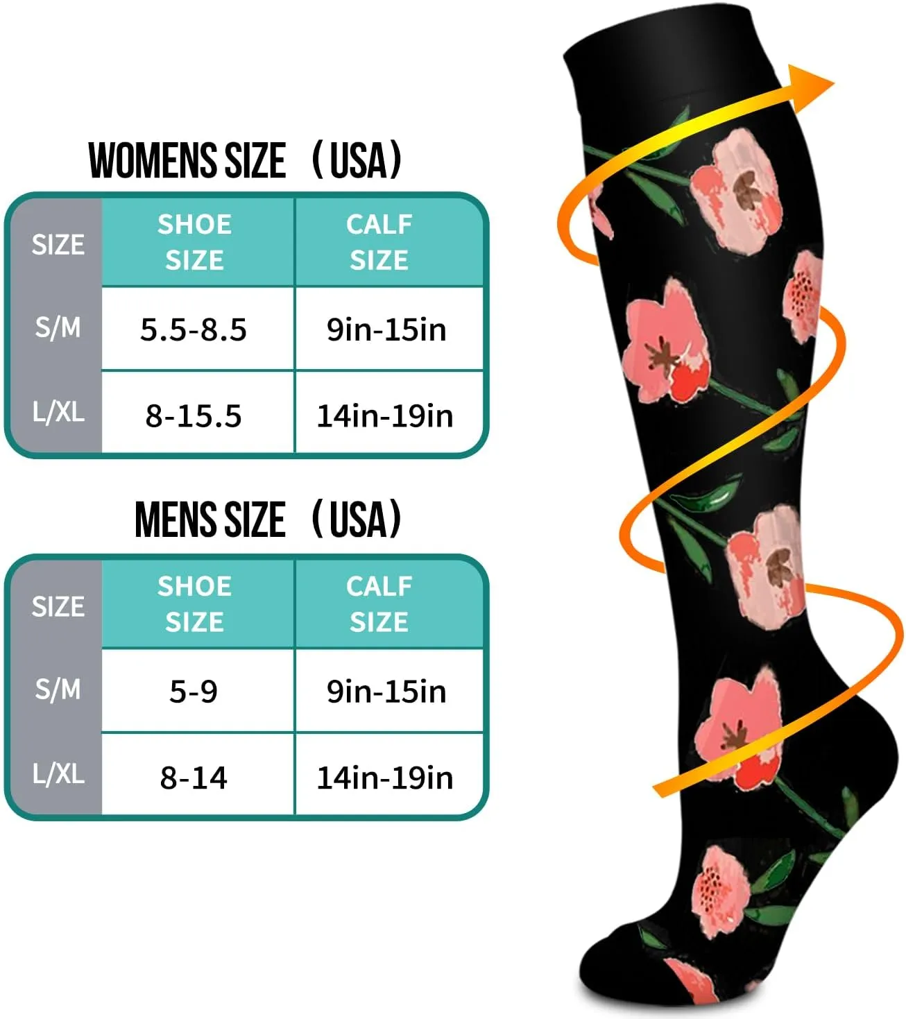 Bluemaple 4 Pack Compression Socks for Women and Men -Best Support for Medical,Running,Nursing,Athletic