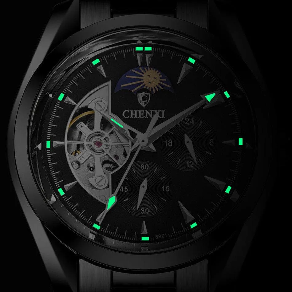 CHENXI Moonphase Automatic Mechanical Watch For Men 8801