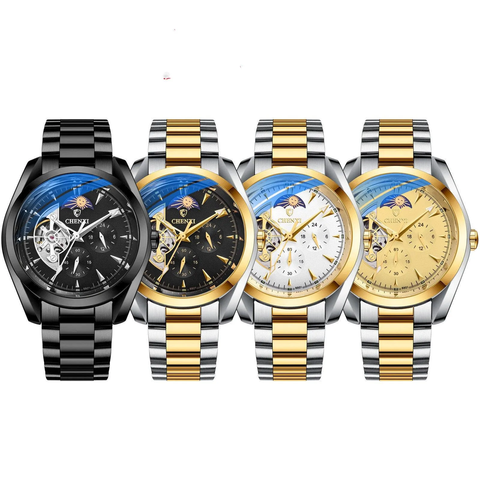 CHENXI Moonphase Automatic Mechanical Watch For Men 8801