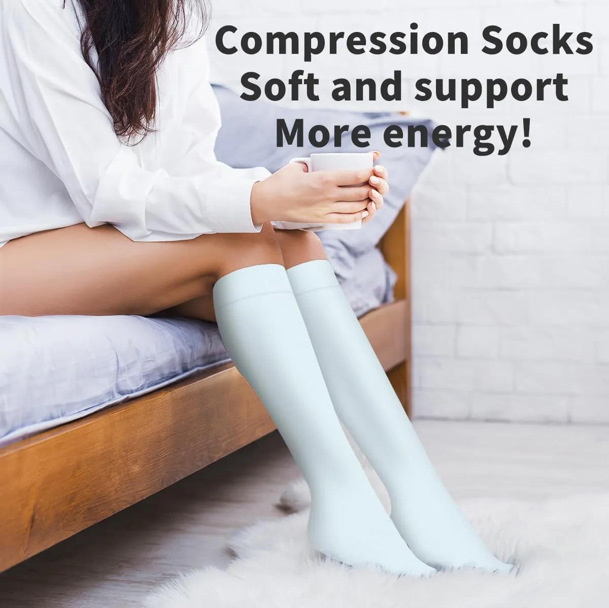 COOLOVER Copper Compression Socks for Women and Men(6 Pairs)-Best Support for Running, Athletic, Travel