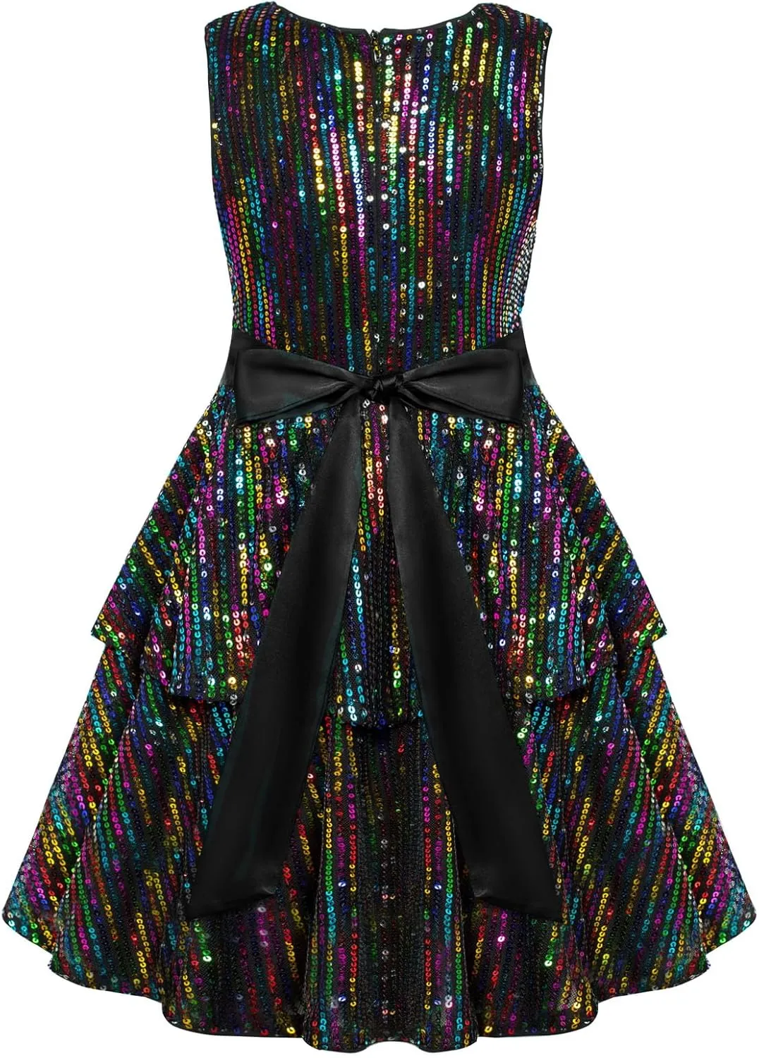 Danna Belle Girls Sequin Dress Sleeveless Party Birthday Dual-Layer Dresses 5-14