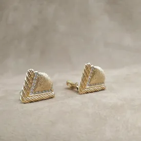 Dior Gold Triangular  vintage earrings