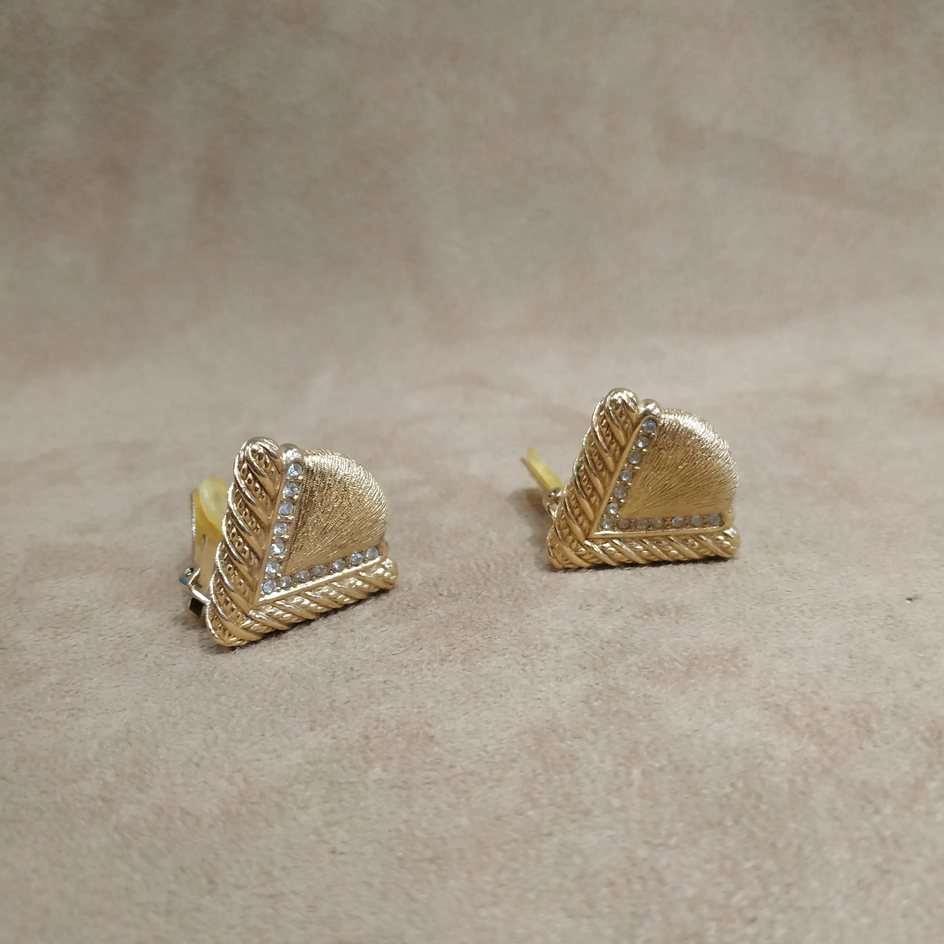 Dior Gold Triangular  vintage earrings