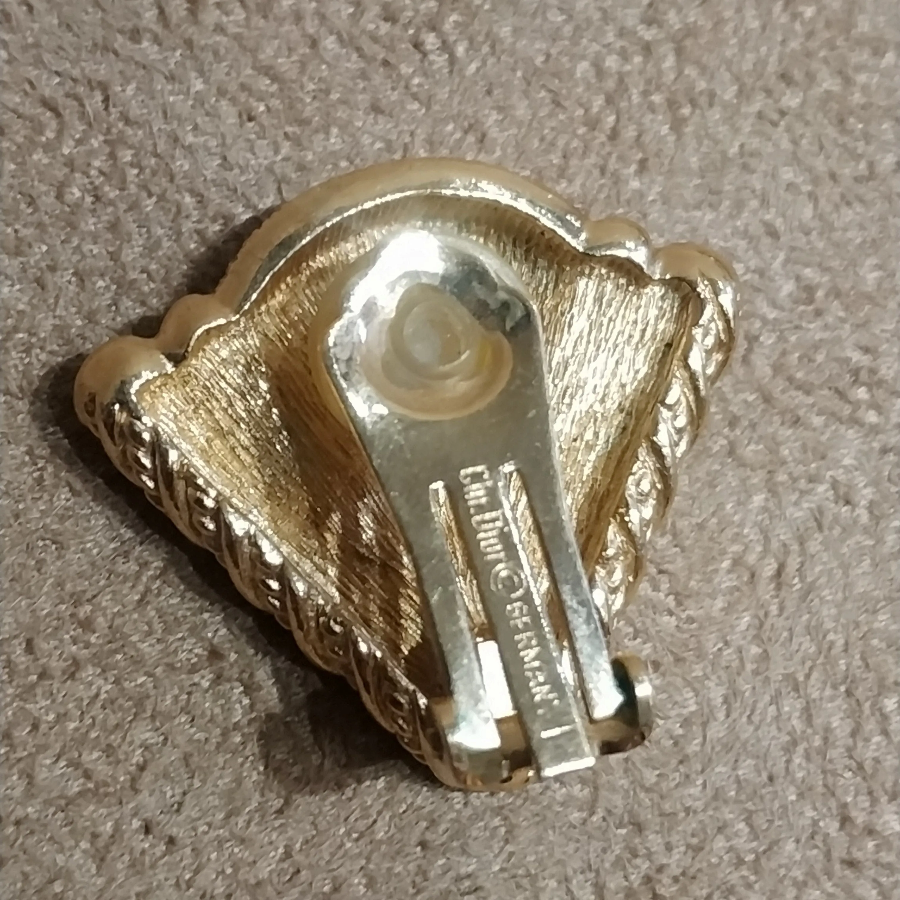 Dior Gold Triangular  vintage earrings