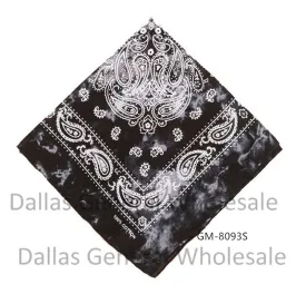 Fading Black Paisley Print Bandannas Wholesale