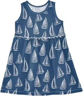 Fashion Girls Dress Cute Pattern Sleeveless Summer Casual Sundress A-line Dress 2T-8Y