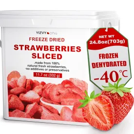 Freeze Dried Strawberry Slices 11.7 oz (332 g)  Resealable Airtight Bucket | Crunchy All-Natural Fruit Snack, No Added Sugar, Lightweight for Camping, Baking & Smoothies