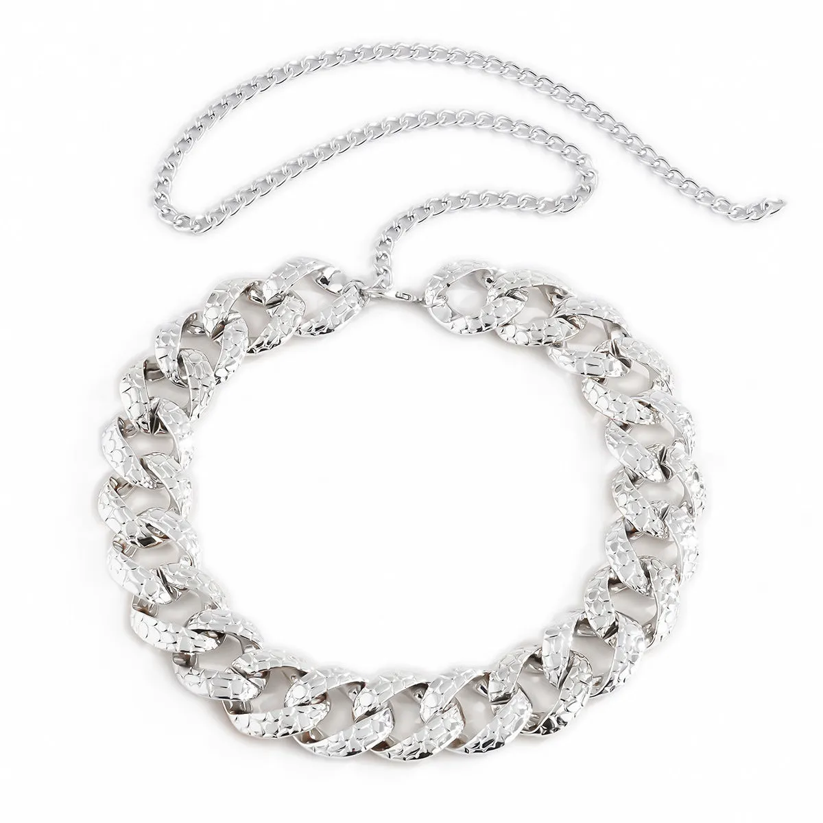 Gold and White Punk Hip Hop Thick Chain Body Chain for Women
