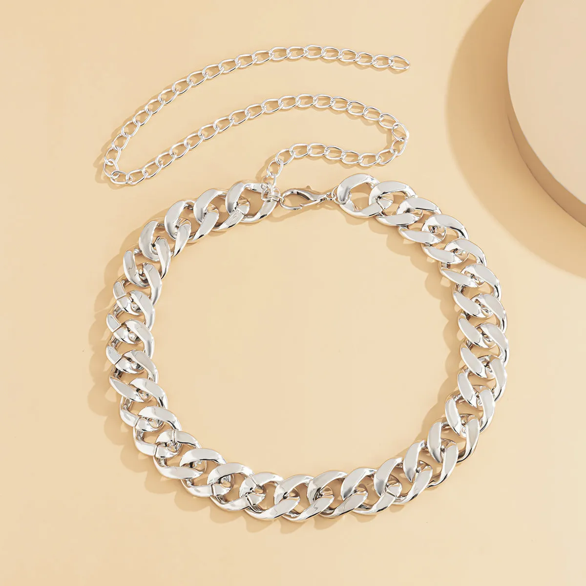 Gold and White Punk Hip Hop Thick Chain Body Chain for Women