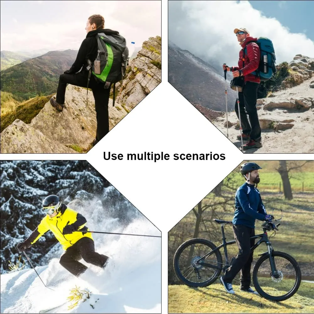 HYCOPROT Men's Snow Ski Pants Waterproof Fleece Lined Outdoor Hiking Pants with Belt