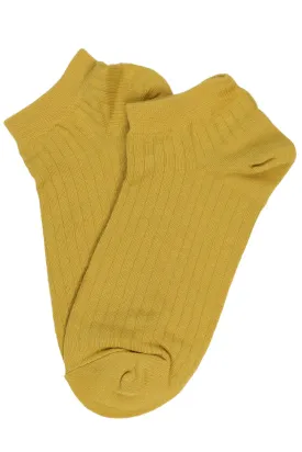 Jane Cotton Ankle Socks Mustard