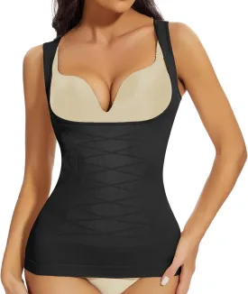 JOYSHAPER Women's Underbust Tummy Control Shapewear Compression Tank Tops Slimming Tank