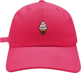 JPAK Ice Cream Cone Baseball Cap Embroidered Cotton Dad Hat - Cute