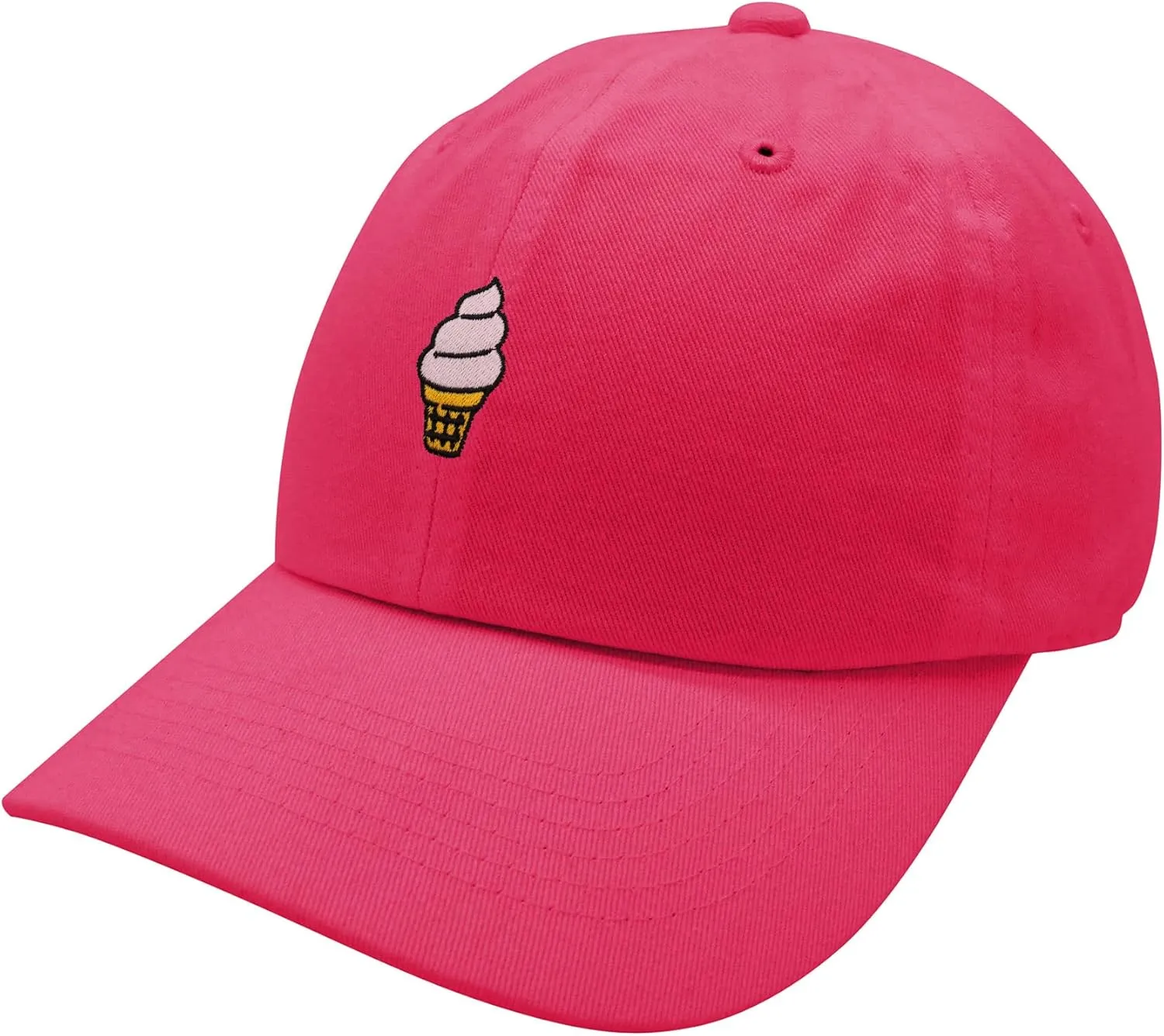JPAK Ice Cream Cone Baseball Cap Embroidered Cotton Dad Hat - Cute