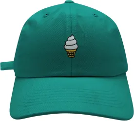 JPAK Ice Cream Cone Baseball Cap Embroidered Cotton Dad Hat - Cute