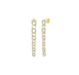 Lab Grown Diamond 0.52ctw Chain Dangling Earrings E-01990WHT