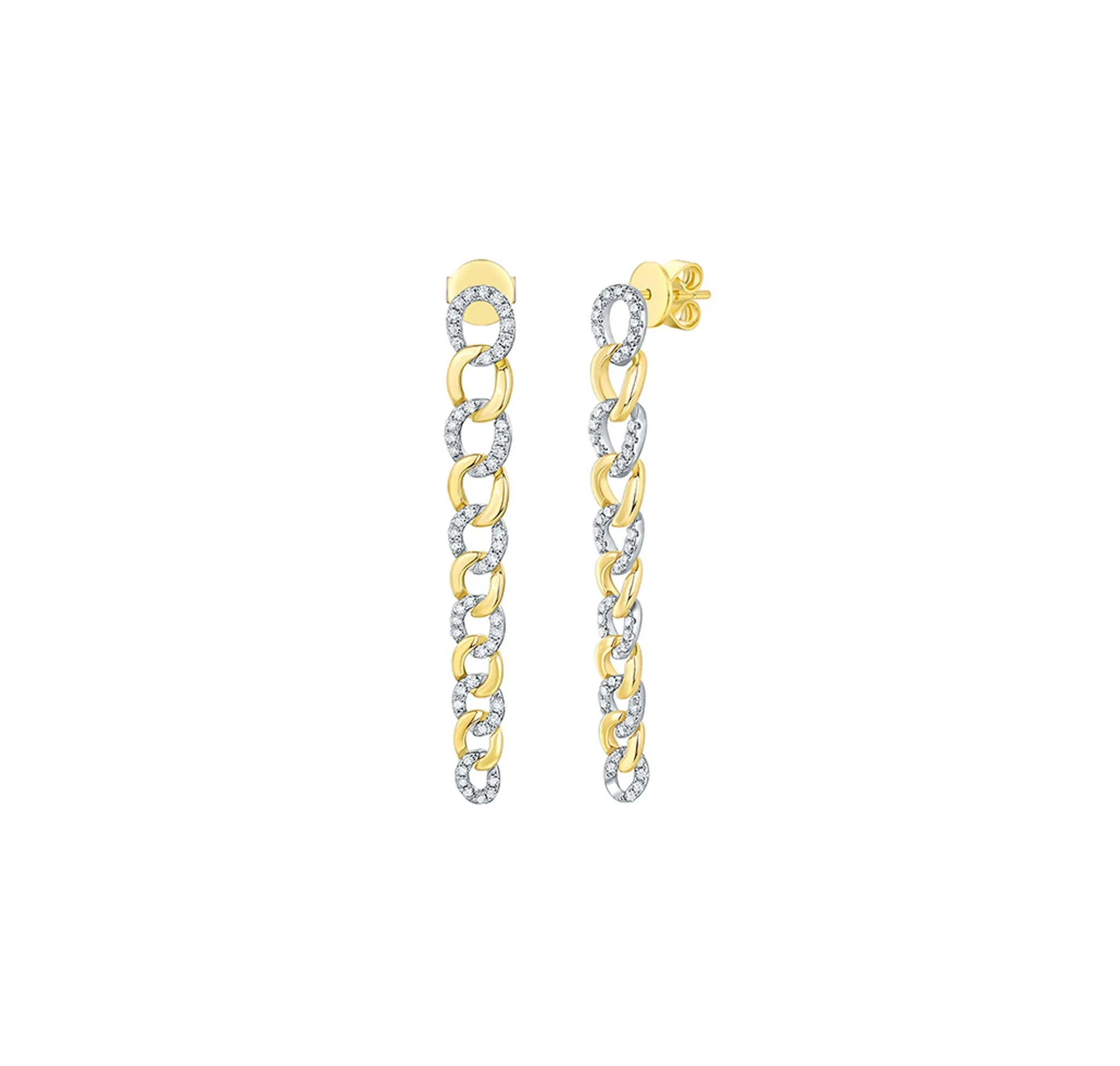 Lab Grown Diamond 0.52ctw Chain Dangling Earrings E-01990WHT