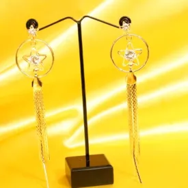 Long Chain Gold Danglers