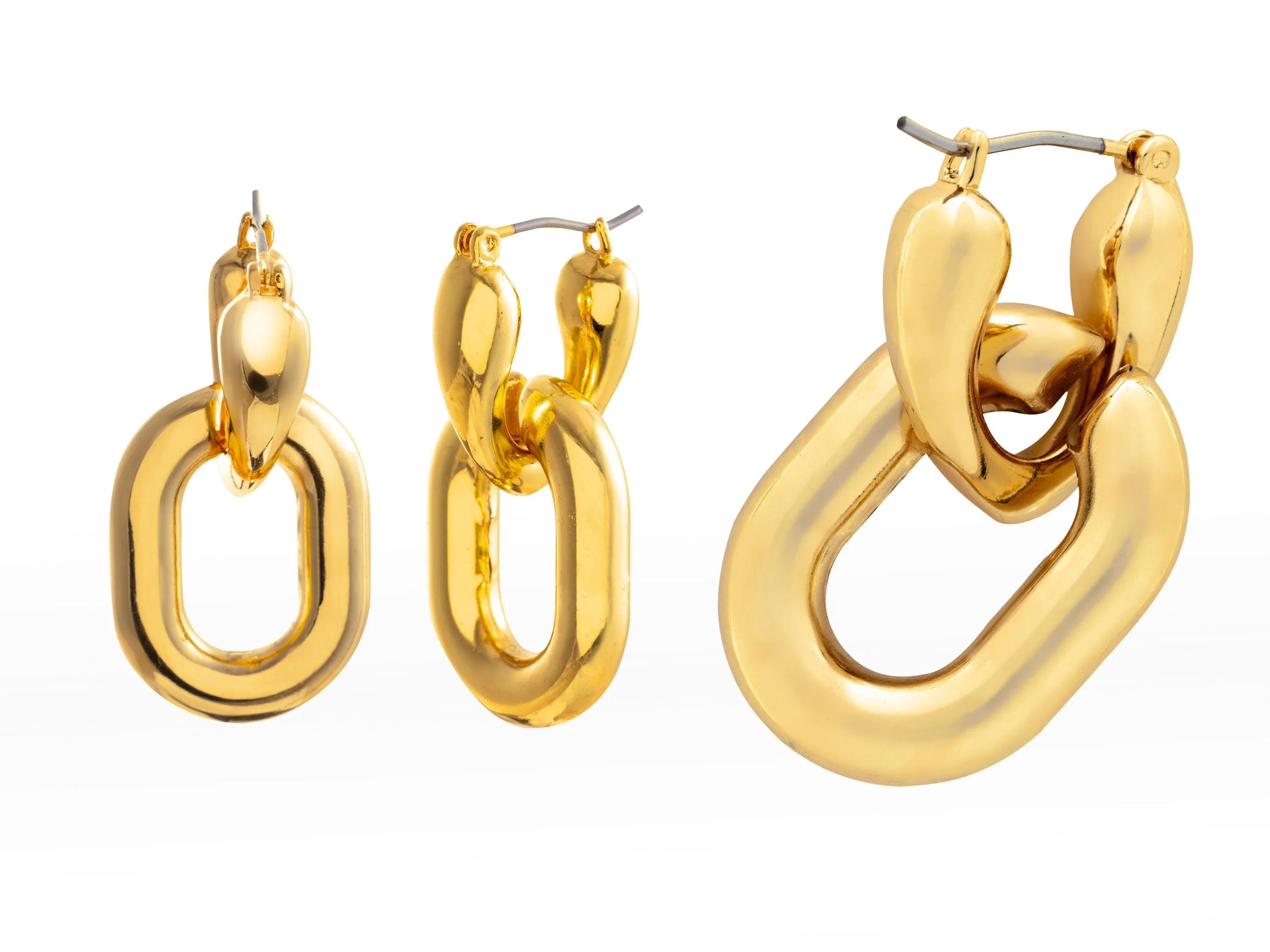 Long Chain Hoop earrings