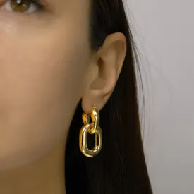 Long Chain Hoop earrings