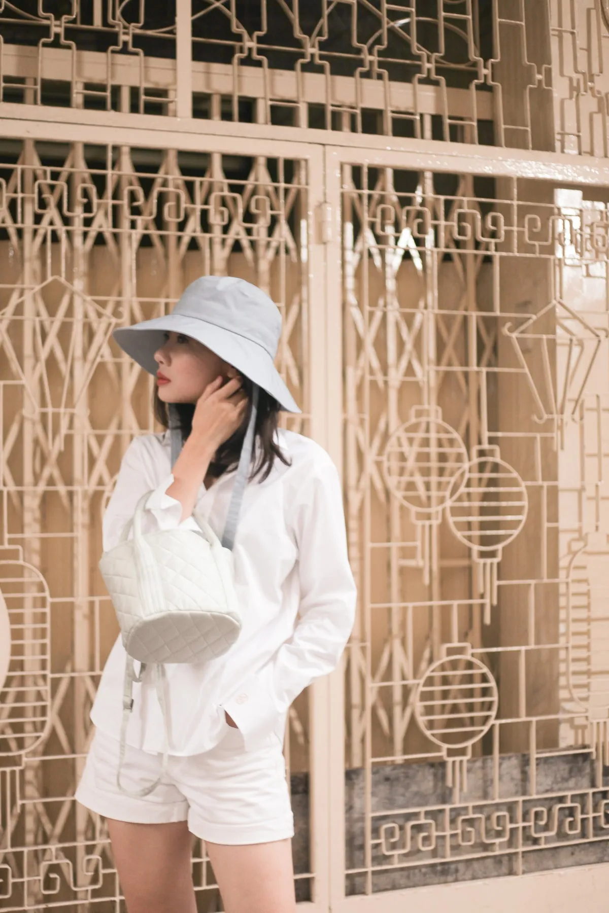 Lu downturn brim cotton hat