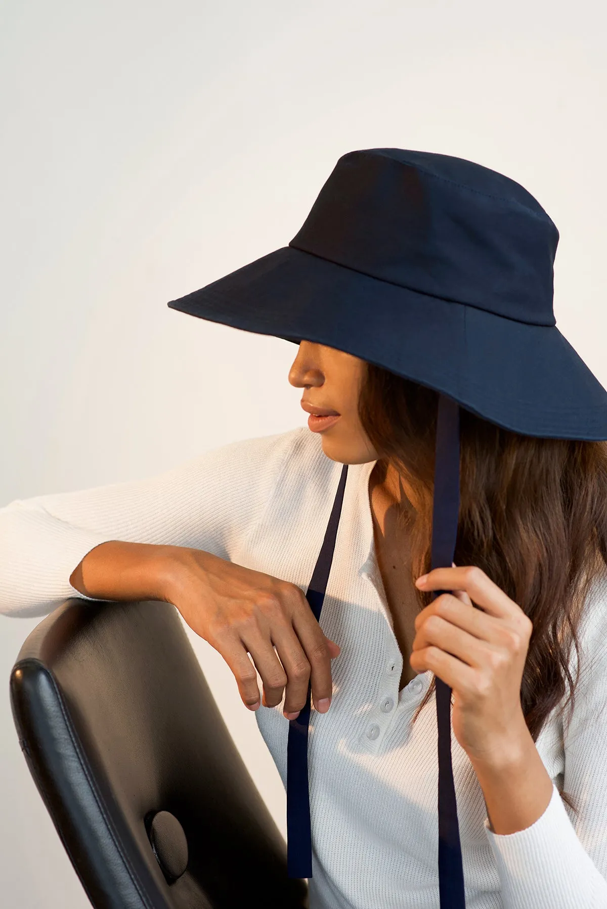 Lu downturn brim cotton hat