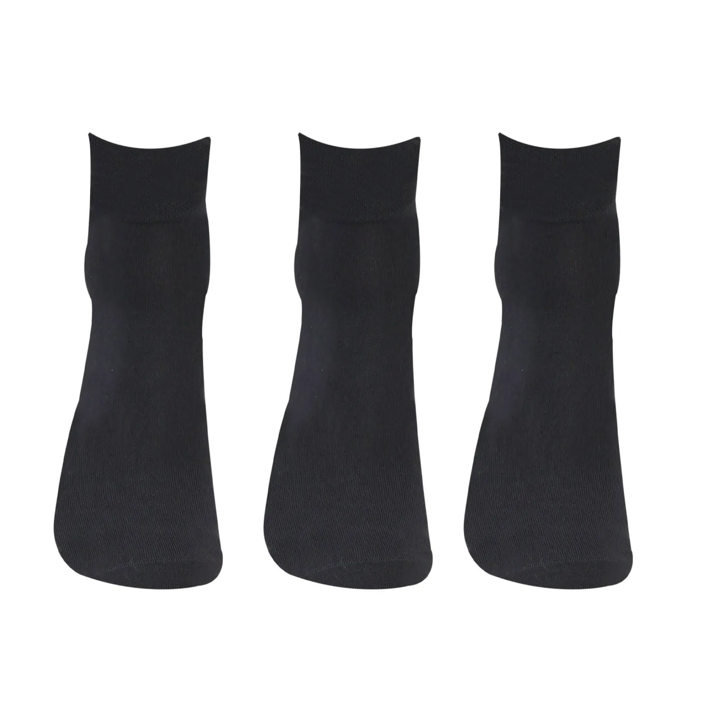 Men's Bamboo Ankle Dress Socks | Black - Pack of 3