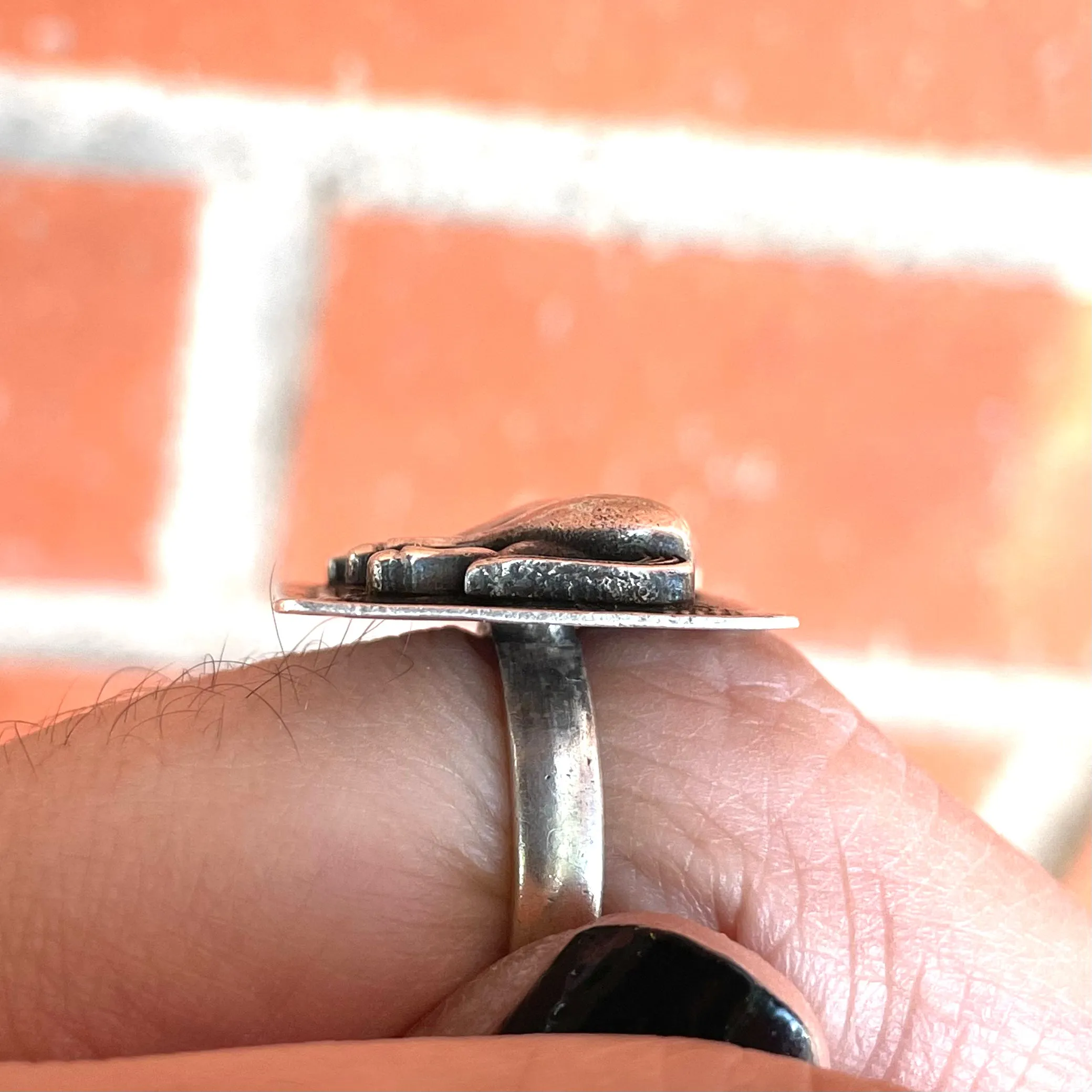 Noble Horse Square Statement Ring