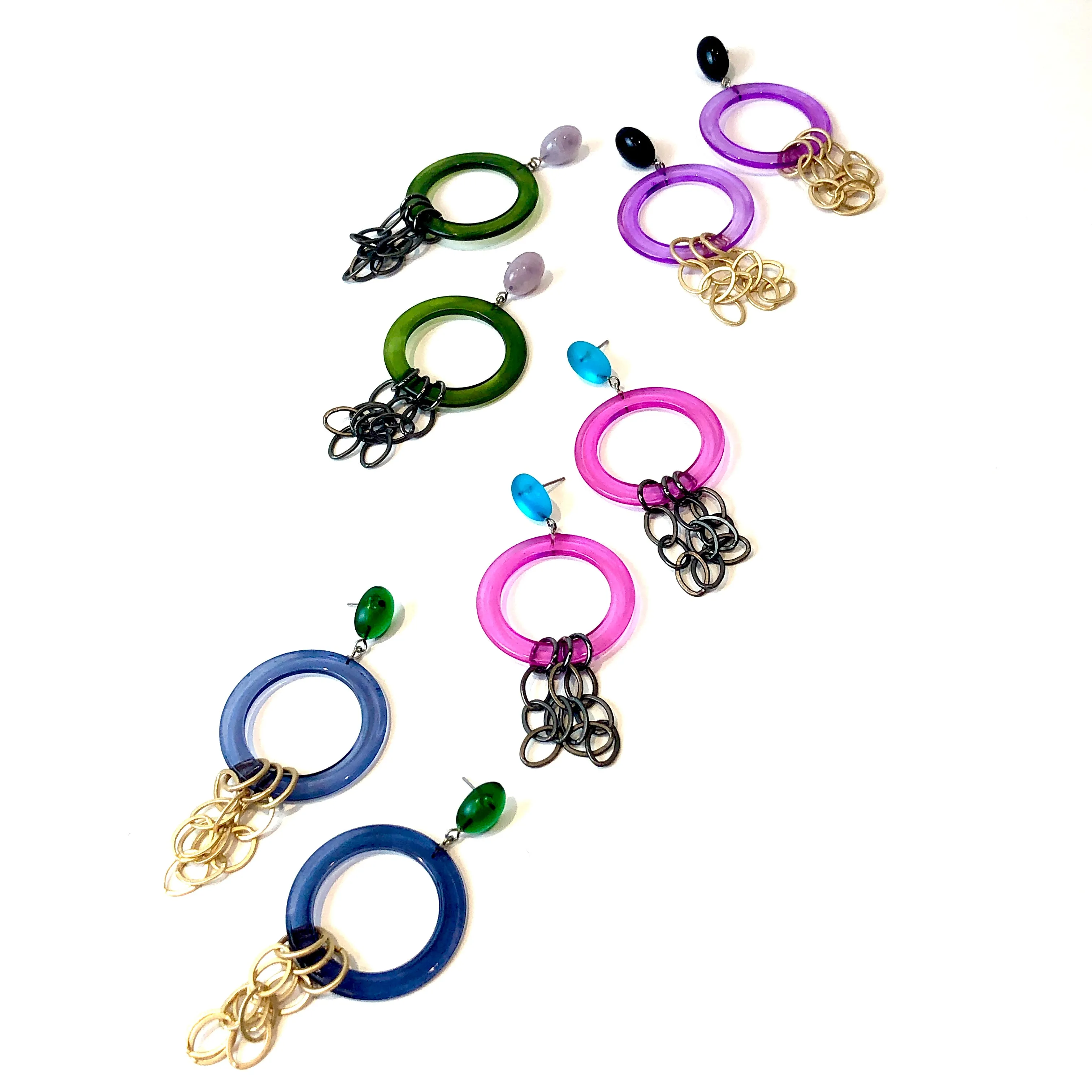 Olive & Lilac Stephanie Chain Earrings