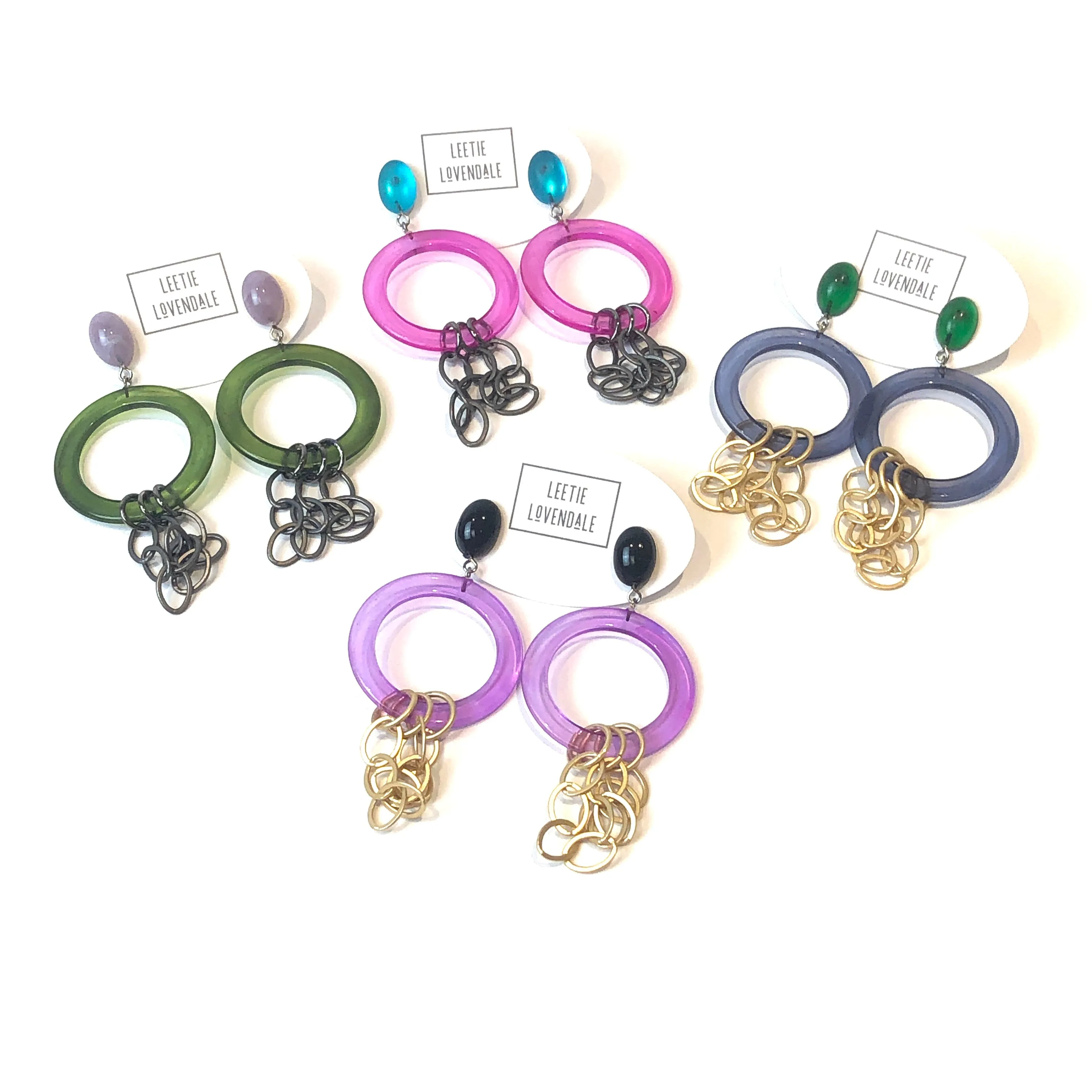 Olive & Lilac Stephanie Chain Earrings