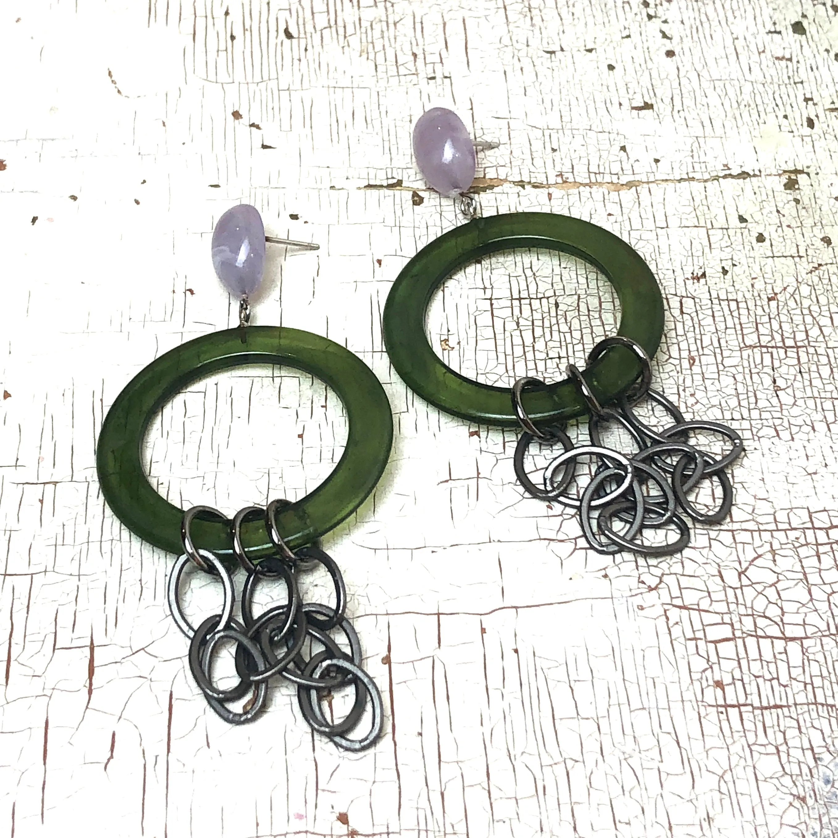 Olive & Lilac Stephanie Chain Earrings