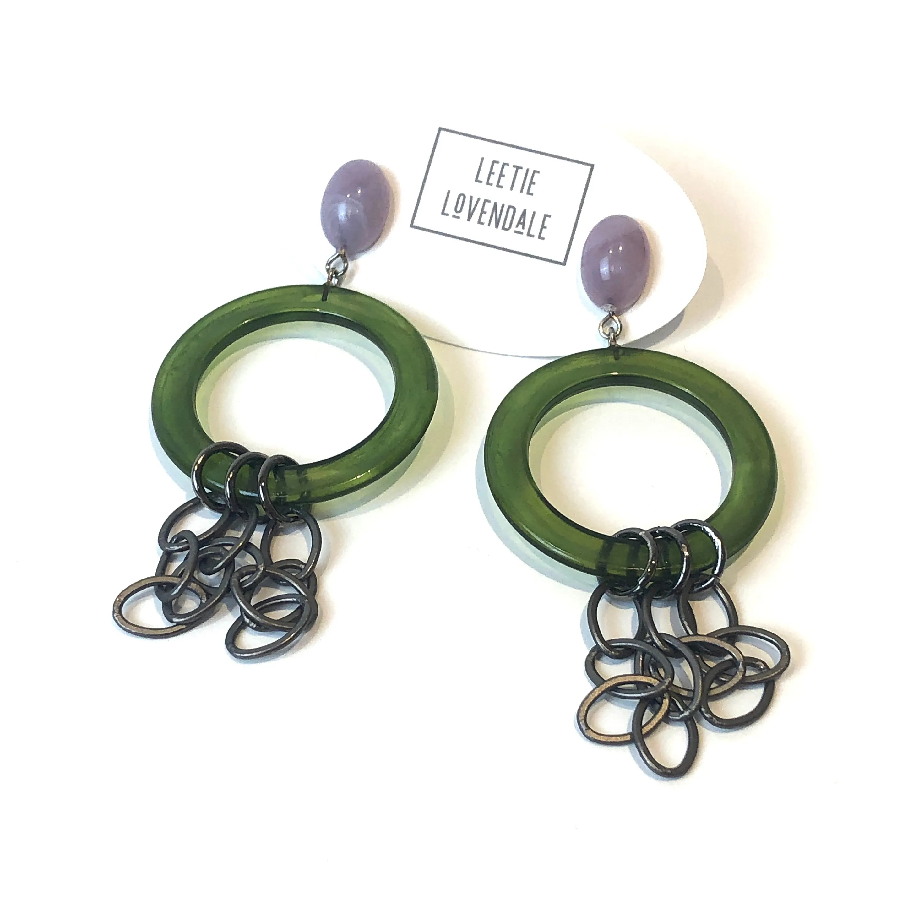 Olive & Lilac Stephanie Chain Earrings