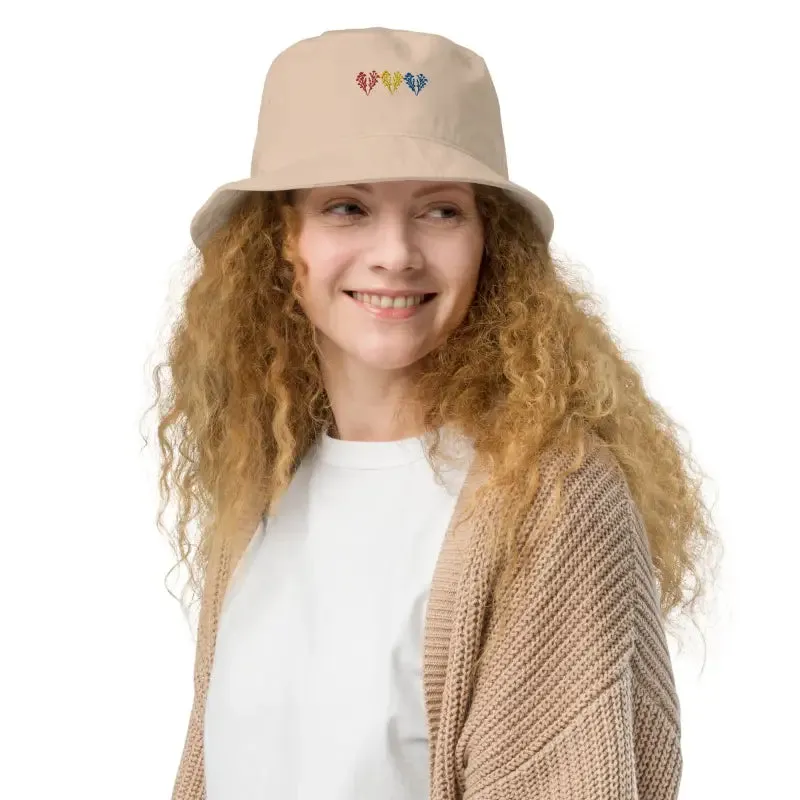 Organic Bucket Hat with Wildflowers