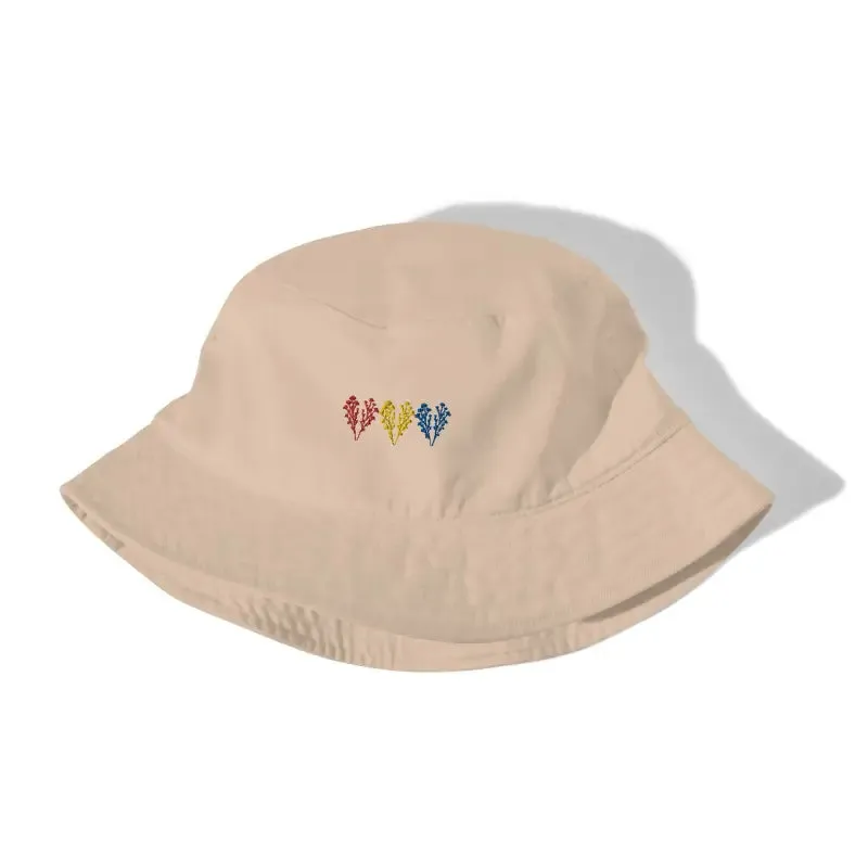 Organic Bucket Hat with Wildflowers