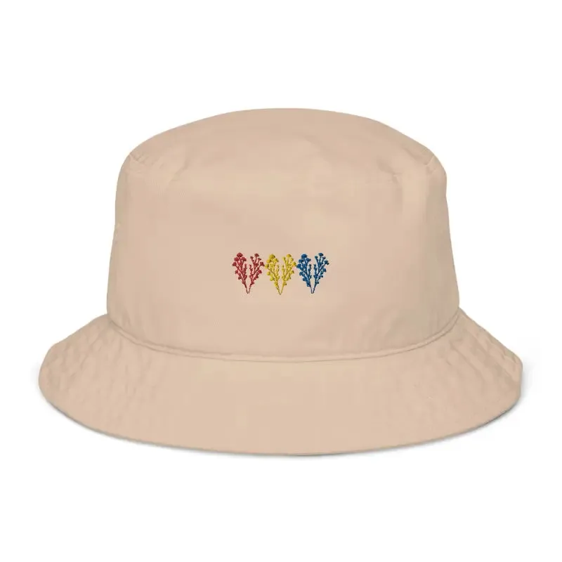 Organic Bucket Hat with Wildflowers