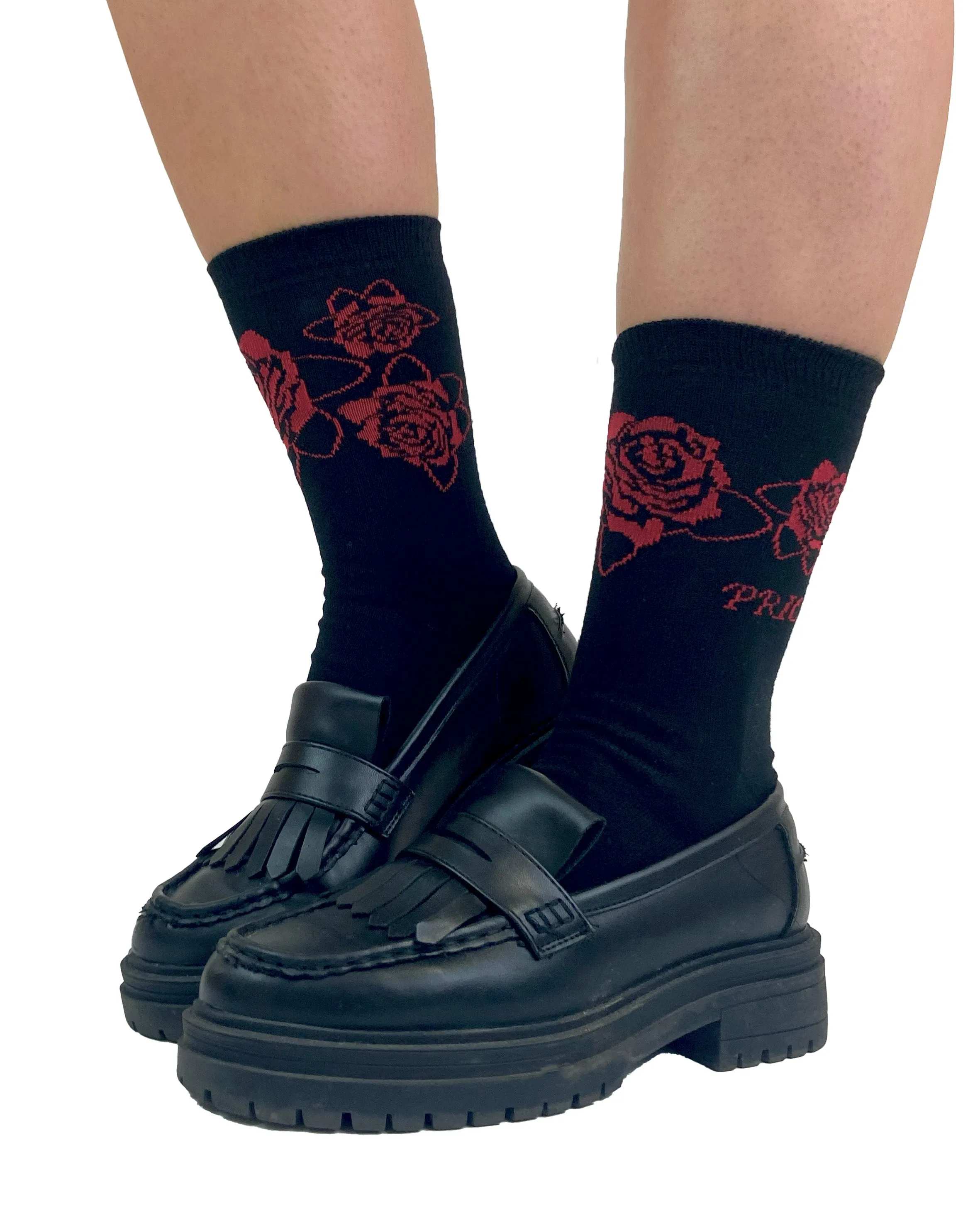 Prick of the rose ankle socks