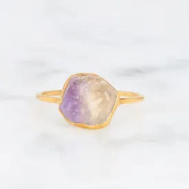 Raw Ametrine Statement Ring