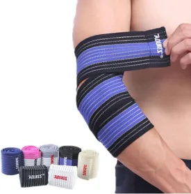 Runspeed Elastic Breathable Arm Elbow Wraps Straps Bandage Compression Brace Sleeve Support for Men Women Tennis, Golf, Badminton, Training, Bowling, Fitness & Weightlifting, 1 Pair