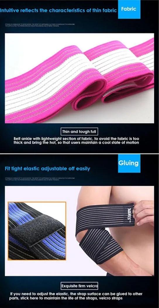Runspeed Elastic Breathable Arm Elbow Wraps Straps Bandage Compression Brace Sleeve Support for Men Women Tennis, Golf, Badminton, Training, Bowling, Fitness & Weightlifting, 1 Pair