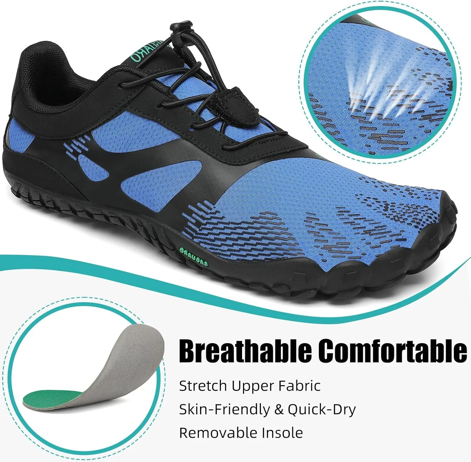 SAGUARO Womens Mens Barefoot Shoes Minimalist Trail Runner Wide Toe Box Zero Drop Outdoor Cross Training Shoe