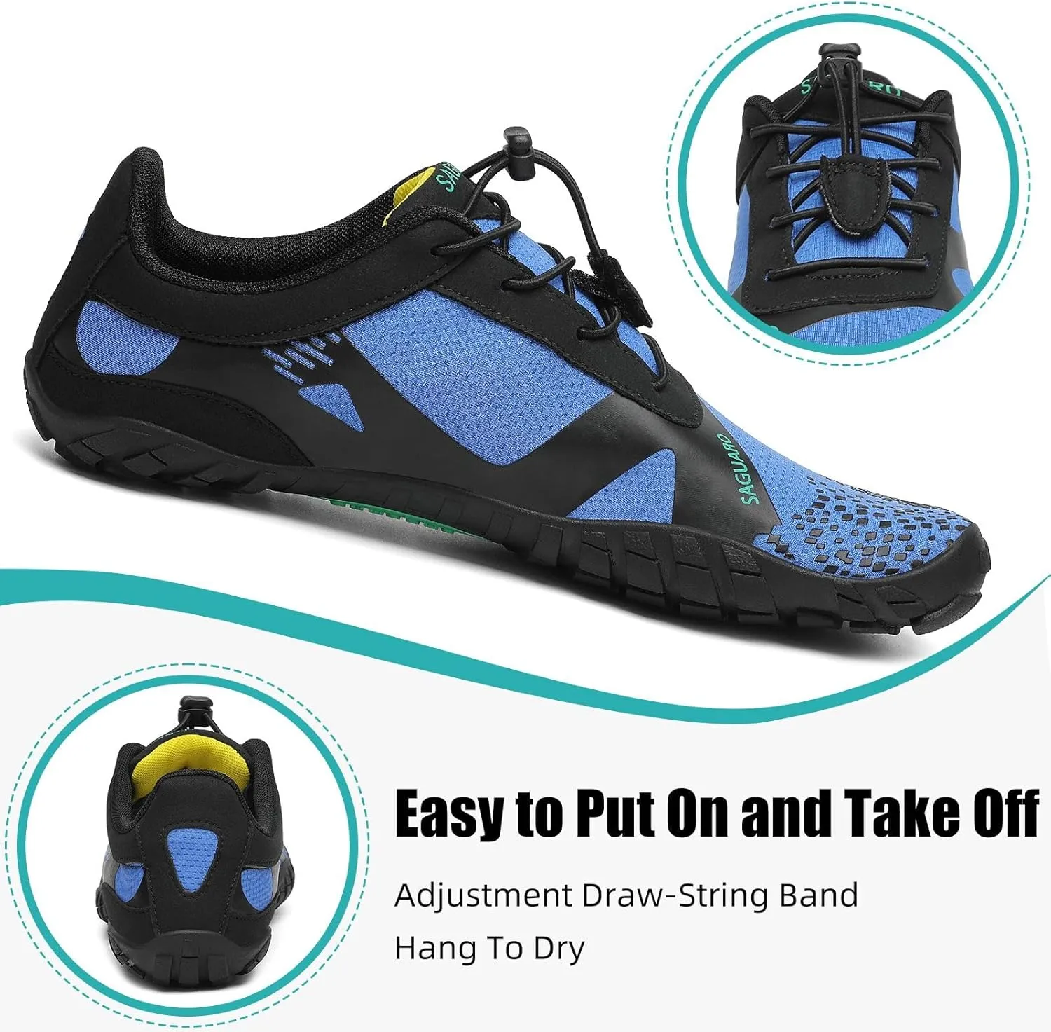 SAGUARO Womens Mens Barefoot Shoes Minimalist Trail Runner Wide Toe Box Zero Drop Outdoor Cross Training Shoe